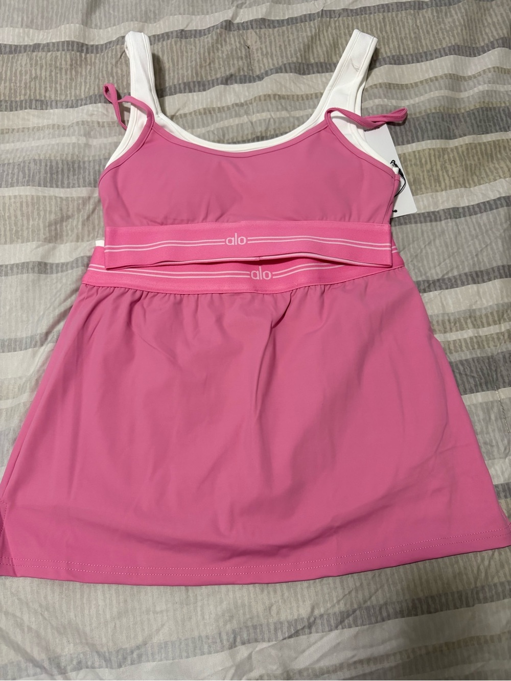 Alo Pink Athletic Skirt and Sport Bra